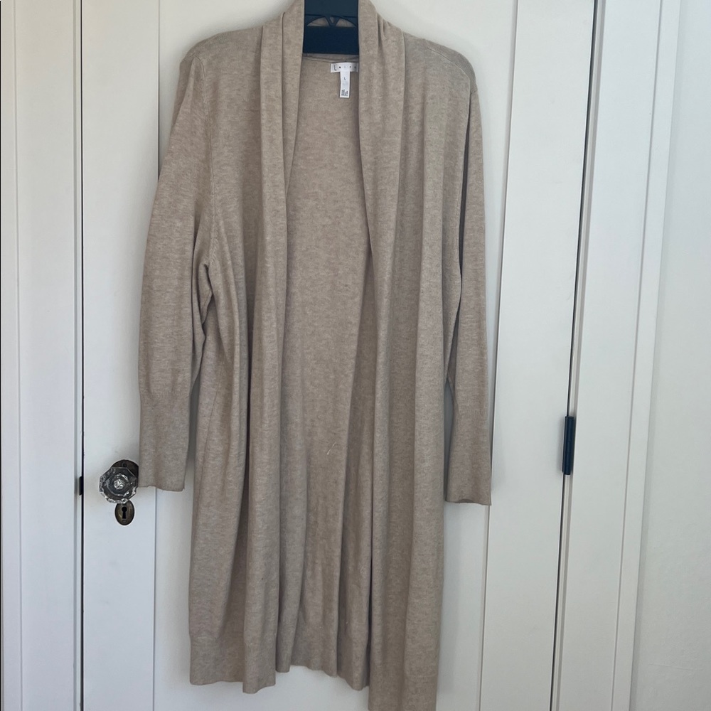 🪅Leith Nordstrom Beige Long Open Front Cardigan Size L